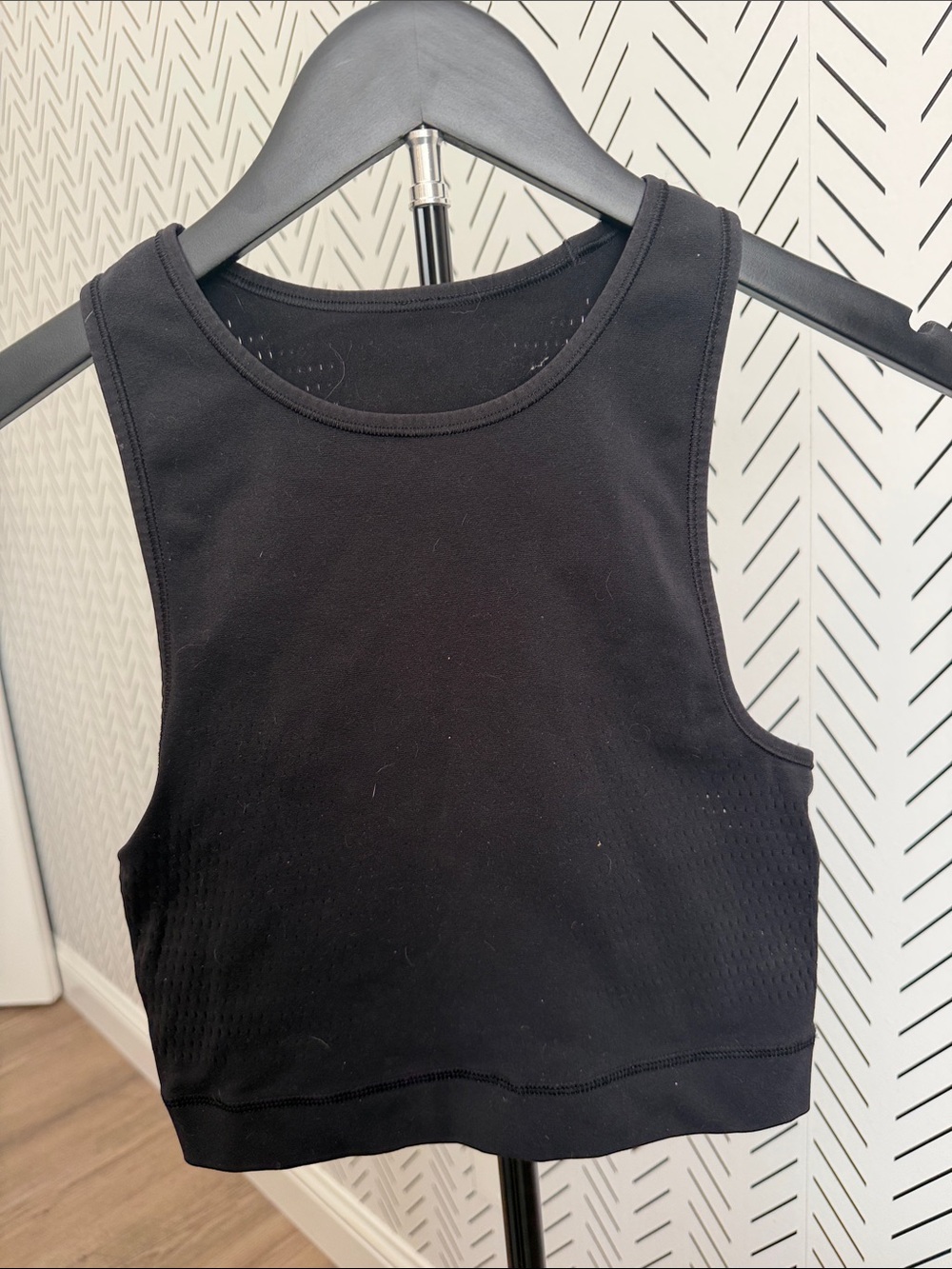 lululemon athletica Black Crop Tank Top